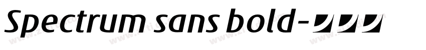Spectrum sans bold字体转换